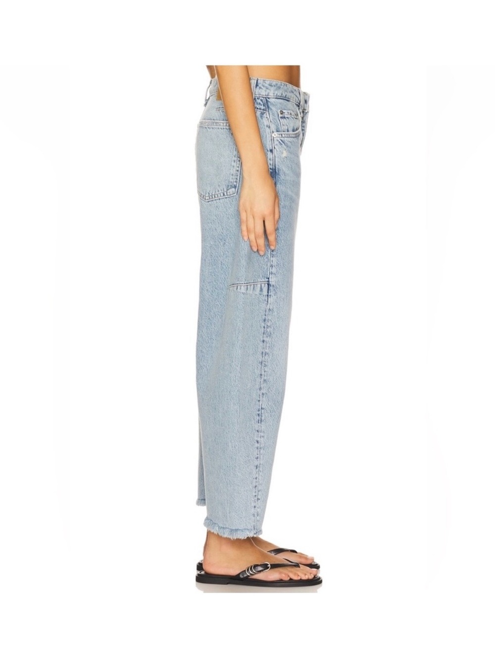 rag & bone Pale Blue Wide-Leg High-Rise Jeans - Picture 4 of 9